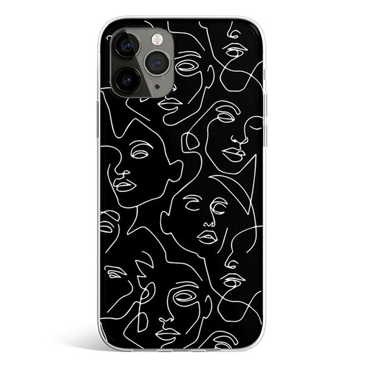 BLACK FACE LINE ART phone cover available in iPhone, Samsung, Huawei, Oppo and Xiaomi covers. 
Choose your mobile model and buy now.
