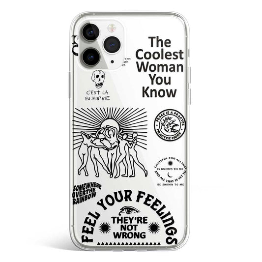 Black coolest woman phone cover available in iPhone, Samsung, Huawei, Oppo and Xiaomi covers. Choose your mobile model and buy now.