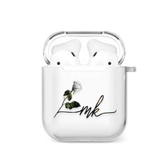 CUSTOM INITIALS ROSE AIRPODS CASE