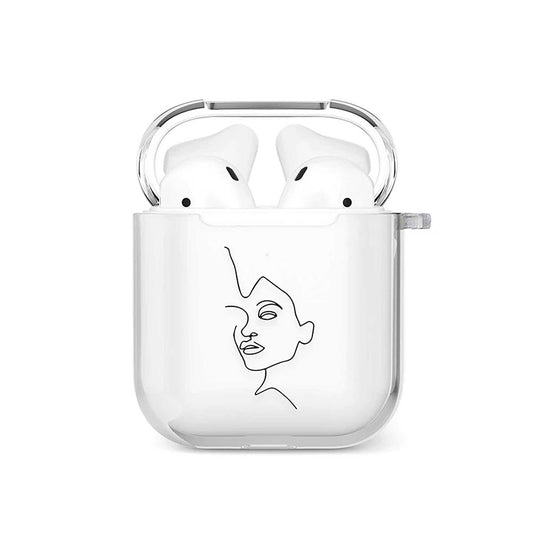 FACE LINE ART AIRPODS CASE