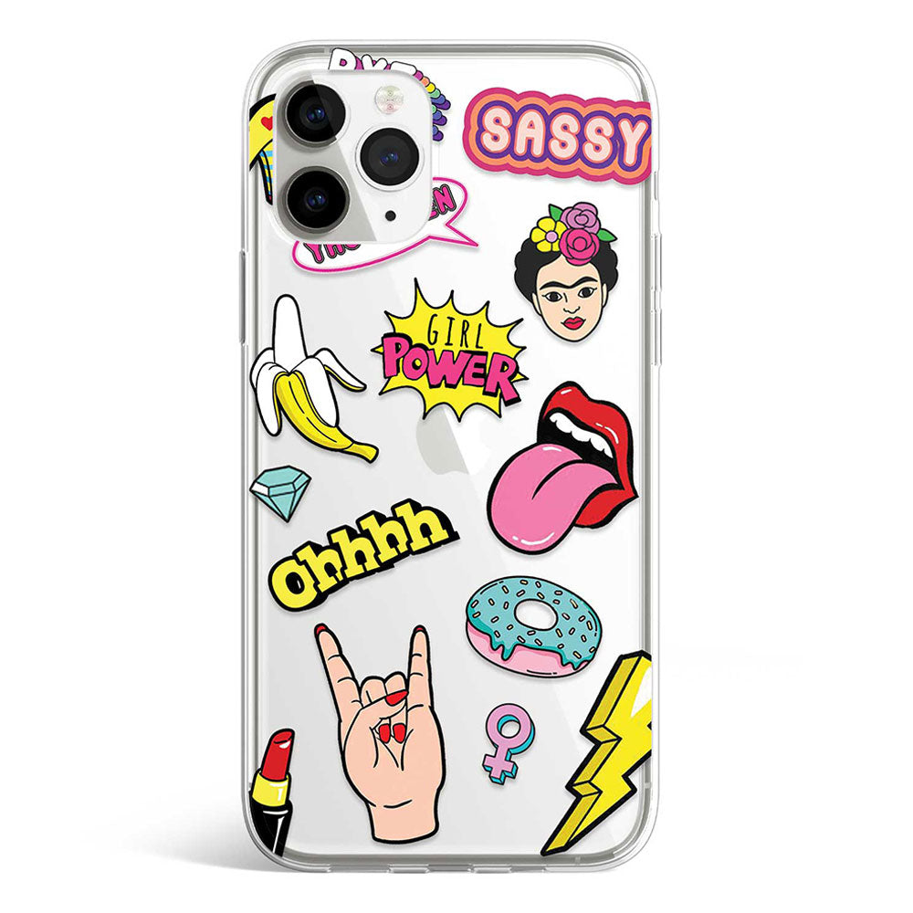 GIRLY BADGES phone cover available in iPhone, Samsung, Huawei, Oppo and Xiaomi covers.
Choose your mobile model and buy now.