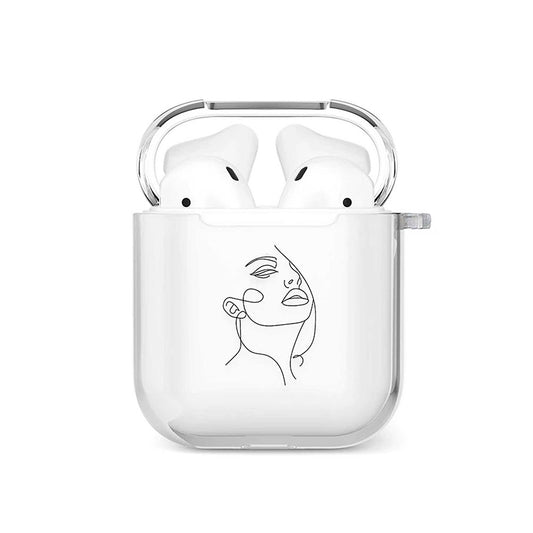 LADY LINE ART AIRPODS CASE