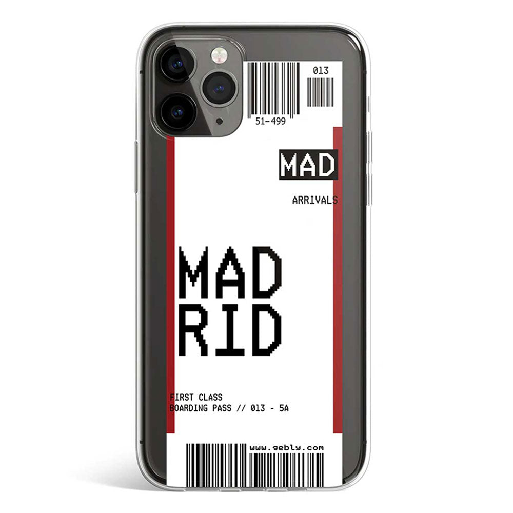 MADRID TICKET phone cover available in iPhone, Samsung, Huawei, Oppo and Xiaomi covers.
Choose your mobile model and buy now.