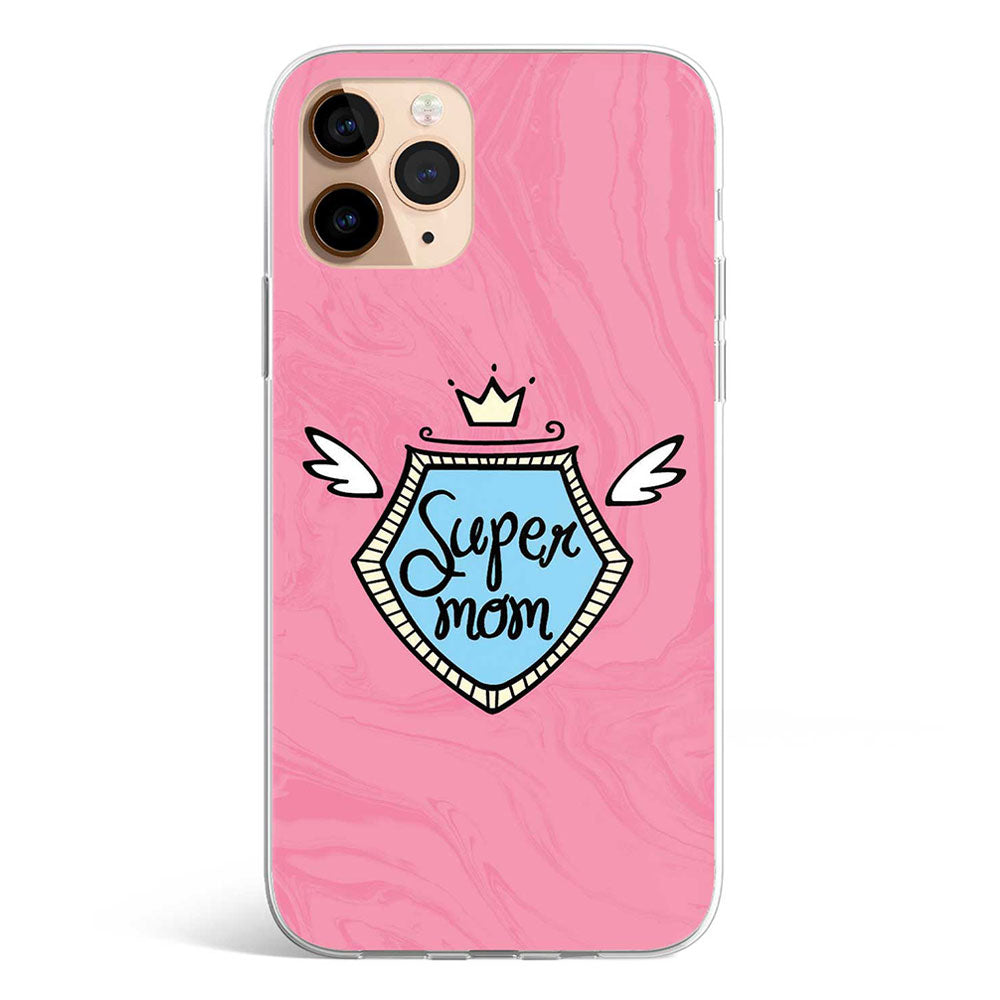 SUPERMOM phone cover available in iPhone, Samsung, Huawei, Oppo and Xiaomi covers. 
Choose your mobile model and buy now.