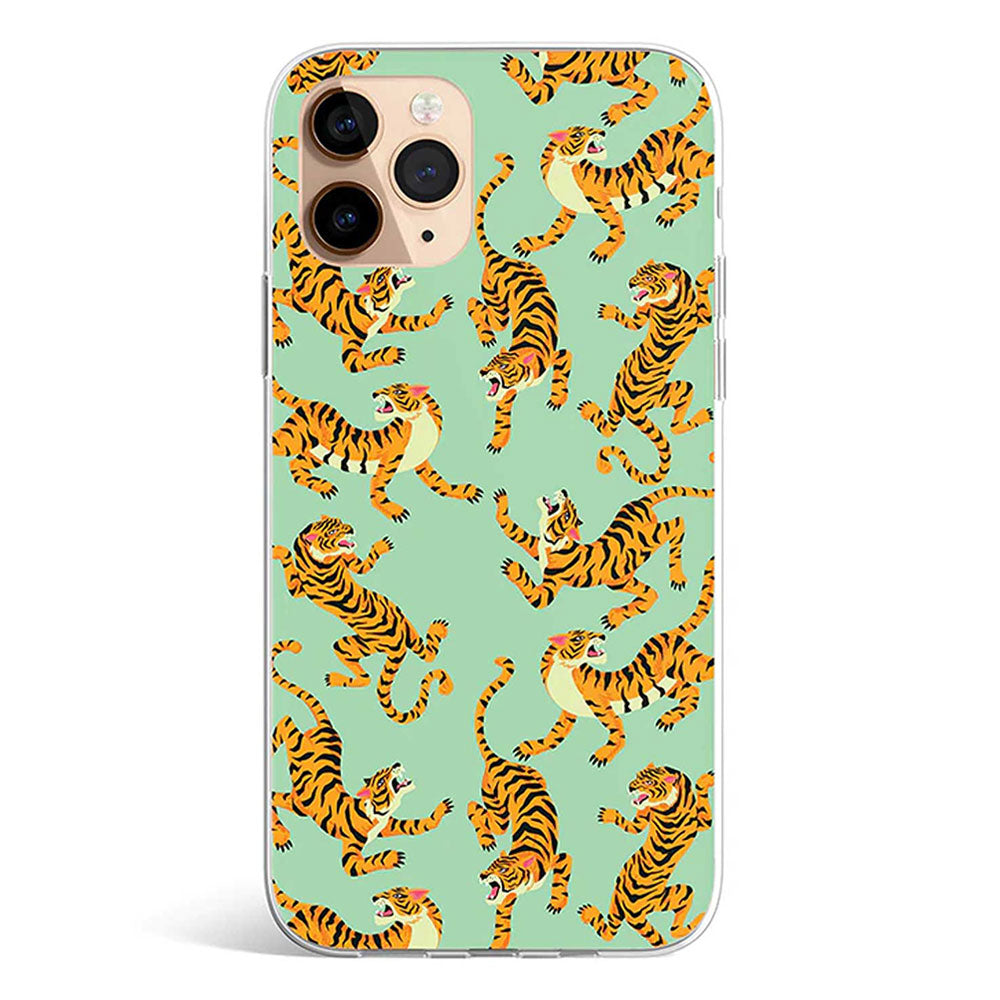 TIGERS MINT GREEN phone cover available in iPhone, Samsung, Huawei, Oppo and Xiaomi covers. 
Choose your mobile model and buy now.