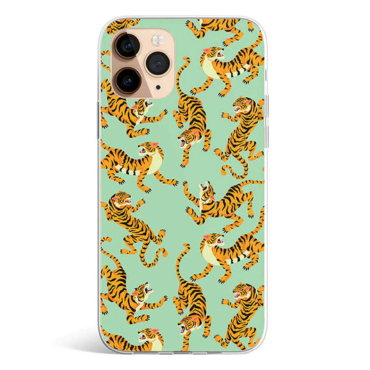 TIGERS MINT GREEN phone cover available in iPhone, Samsung, Huawei, Oppo and Xiaomi covers. 
Choose your mobile model and buy now.