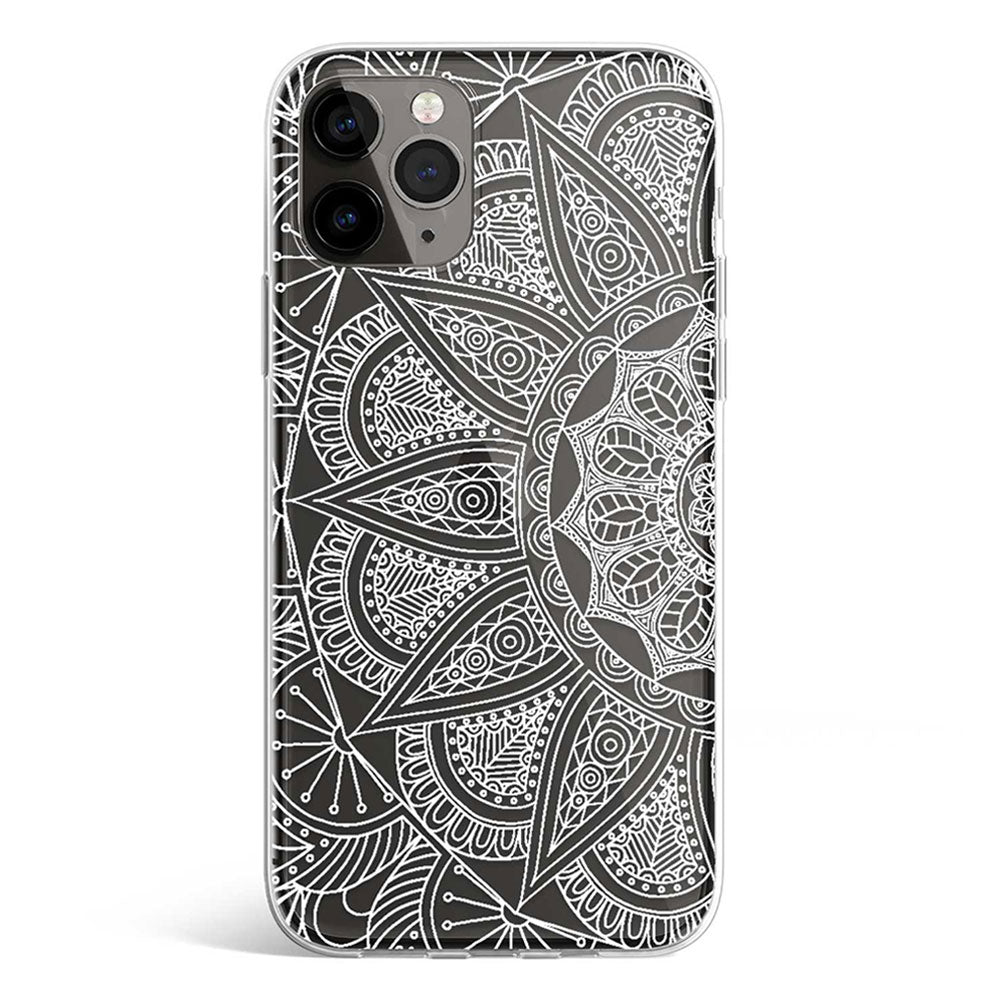 WHITE MANDALA phone cover available in iPhone, Samsung, Huawei, Oppo and Xiaomi covers. 
Choose your mobile model and buy now.