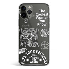White coolest woman phone cover available in iPhone, Samsung, Huawei, Oppo and Xiaomi covers. Choose your mobile model and buy now.