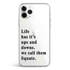 Squats phone cover in black available in iPhone, Samsung, Huawei, Oppo and Xiaomi covers. Choose your mobile model and buy now.