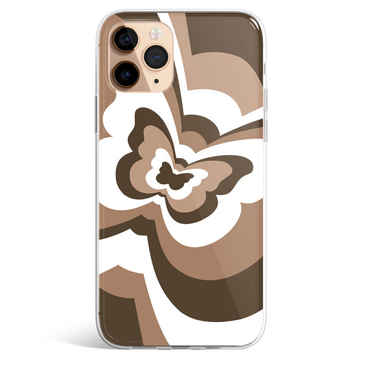 BROWN BUTTERFLY SHADES PHONE CASE