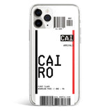 Cairo ticket phone case styled as travel boarding pass to Egyptian capital, Gebly Egypt