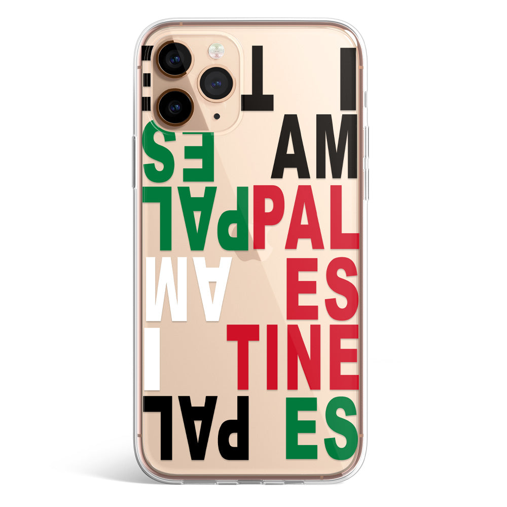 I am Palestine phone case with solidarity print, Gebly Egypt