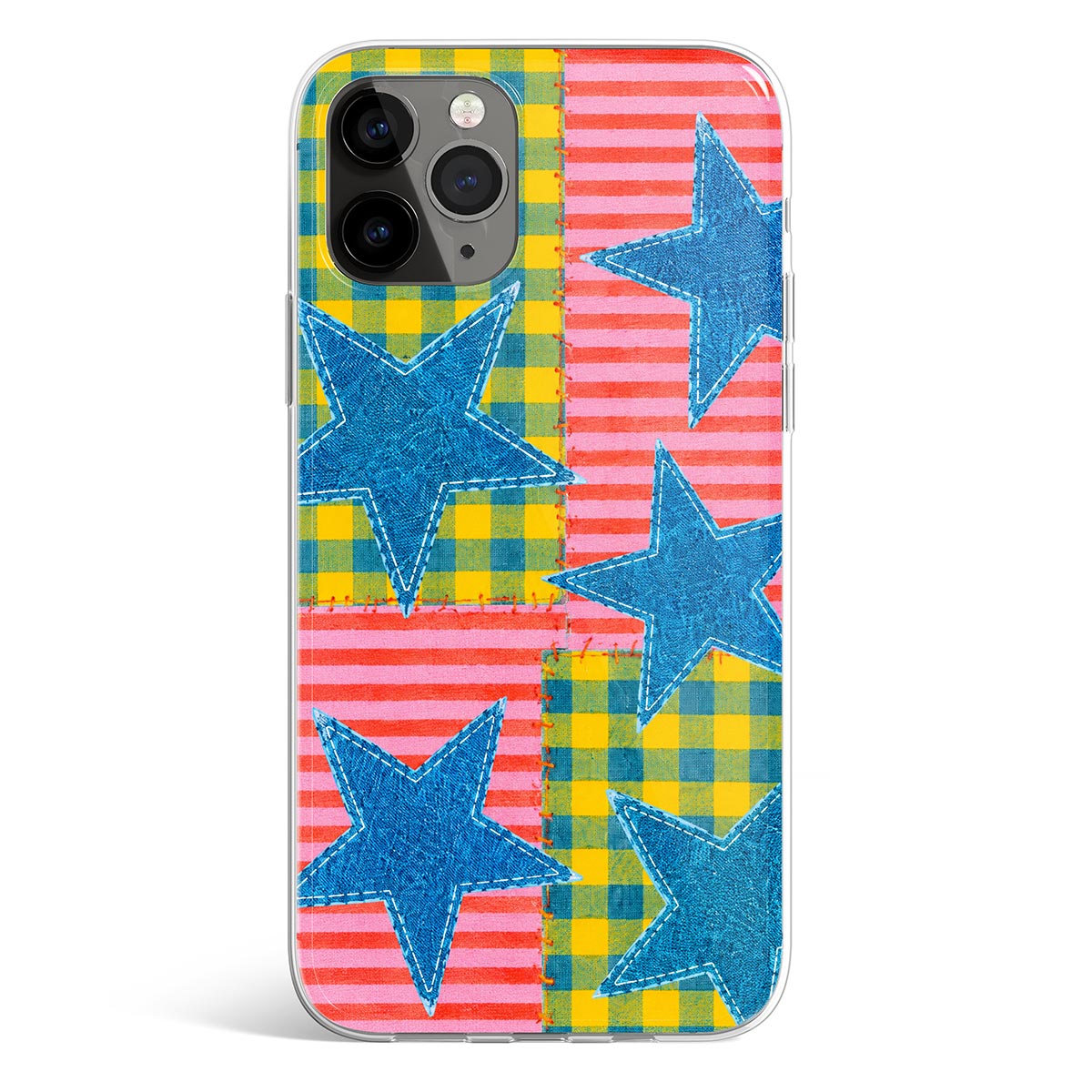 Denim Star phone case jeans star patch detail
