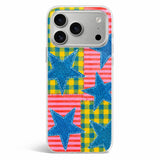 Denim Star phone case patchwork side view
