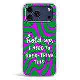 Overthink phone case script text detail