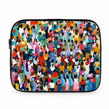 Crowd laptop sleeve painted crowd art print without strap