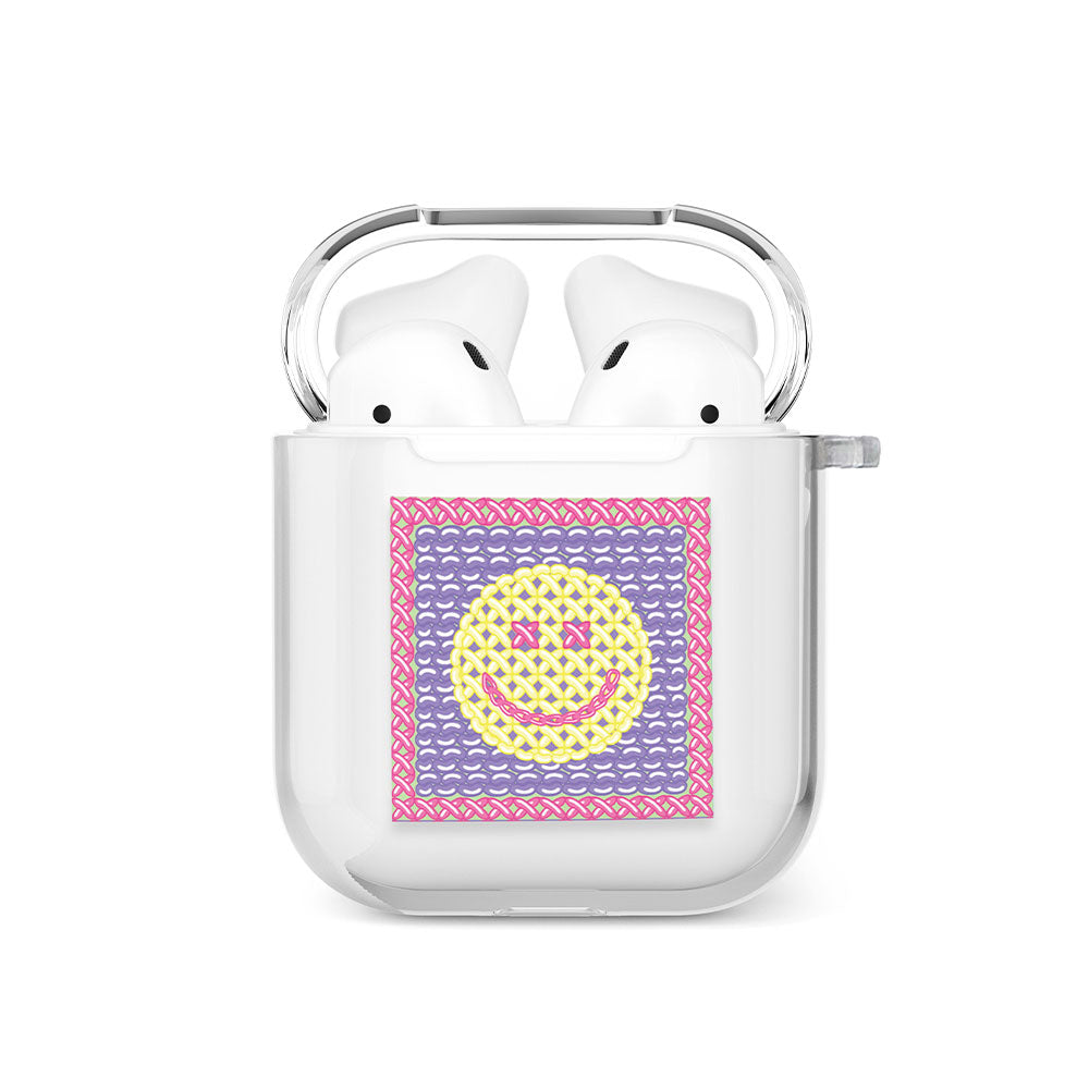 Smiley Stamp AirPods Case by Gebly, airpods case available in Egypt with cash on delivery
