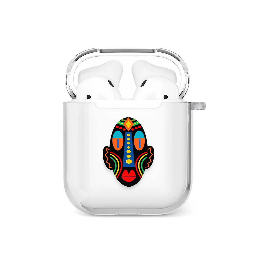 African Tribal Mask AirPods Case by Gebly, airpods case available in Egypt with cash on delivery