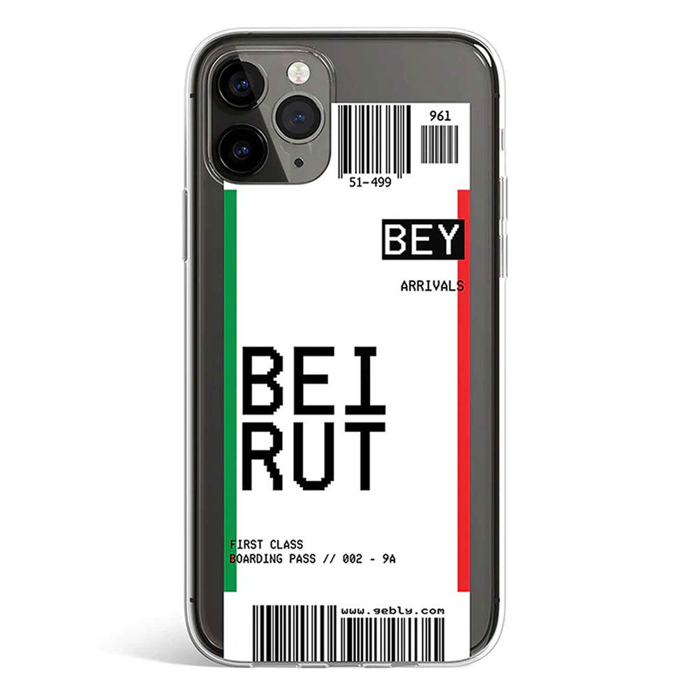 BEIRUT TICKET phone cover available in iPhone, Samsung, Huawei, Oppo and Xiaomi covers. 
Choose your mobile model and buy now. 

