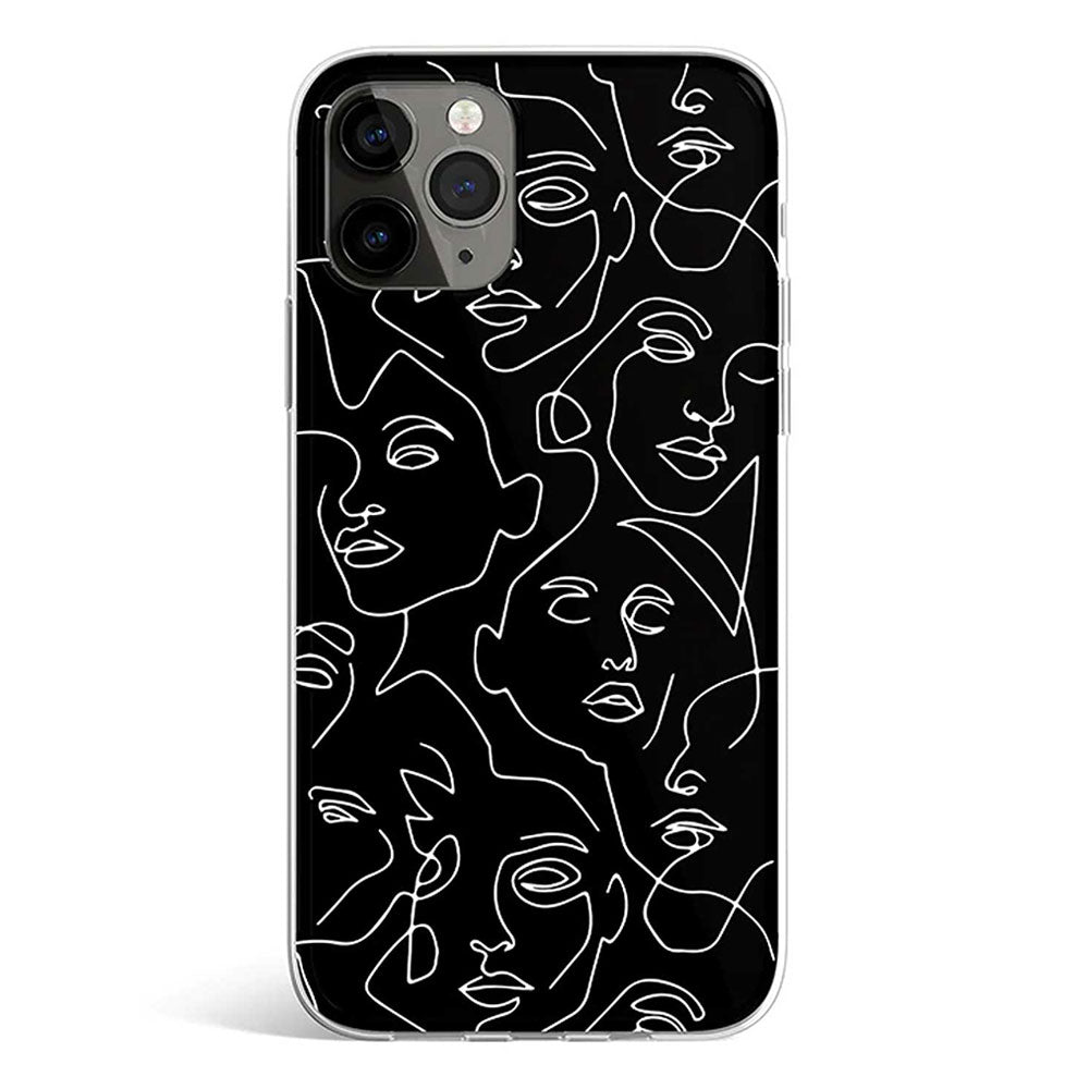 BLACK FACE LINE ART phone cover available in iPhone, Samsung, Huawei, Oppo and Xiaomi covers. 
Choose your mobile model and buy now. 


