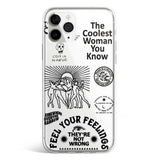 Black coolest woman phone cover available in iPhone, Samsung, Huawei, Oppo and Xiaomi covers. Choose your mobile model and buy now.
