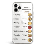 Black weekly expressions look phone cover available in iPhone, Samsung, Huawei, Oppo and Xiaomi covers. Choose your mobile model and buy now.