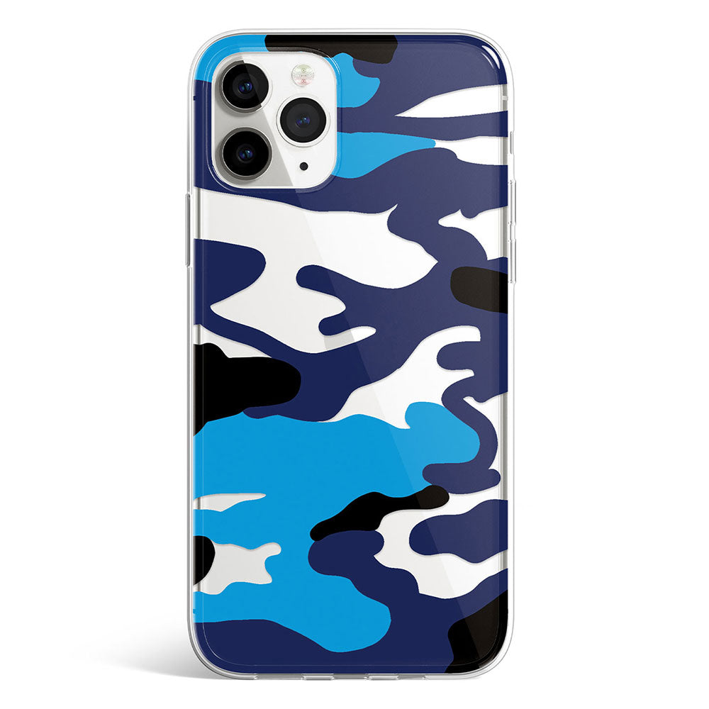 Clear Blue camouflage phone cover available in iPhone, Samsung, Huawei, Oppo and Xiaomi covers.
Choose your mobile model and buy now.