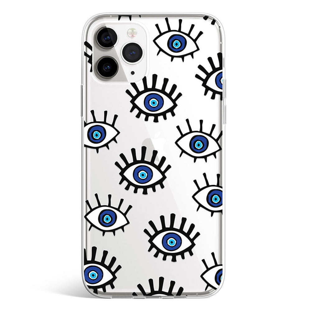 Blue eye phone case with protective nazar evil eye print, Gebly Egypt