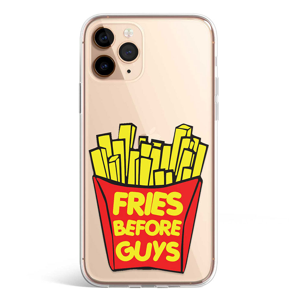 FRIES BEFORE GUYS phone cover available in iPhone, Samsung, Huawei, Oppo and Xiaomi covers. 
Choose your mobile model and buy now. 
