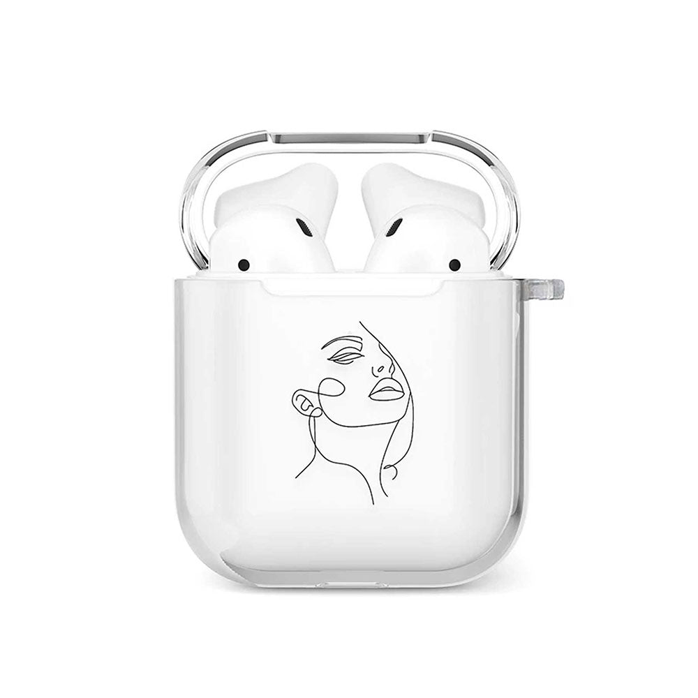 Lady Line Art AirPods Case by Gebly, airpods case available in Egypt with cash on delivery