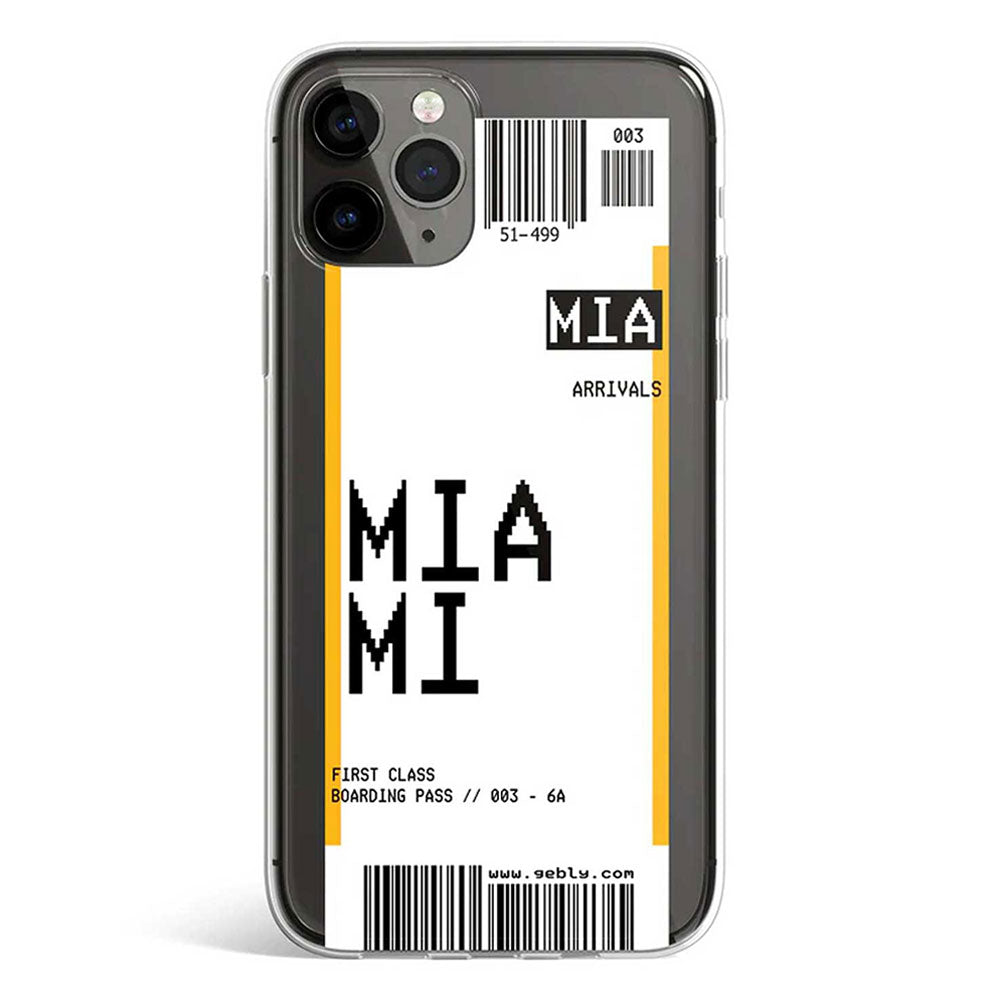 MIAMI TICKET phone cover available in iPhone, Samsung, Huawei, Oppo and Xiaomi covers. 
Choose your mobile model and buy now. 
