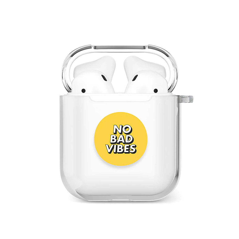 No Bad Vibes AirPods Case by Gebly, airpods case available in Egypt with cash on delivery