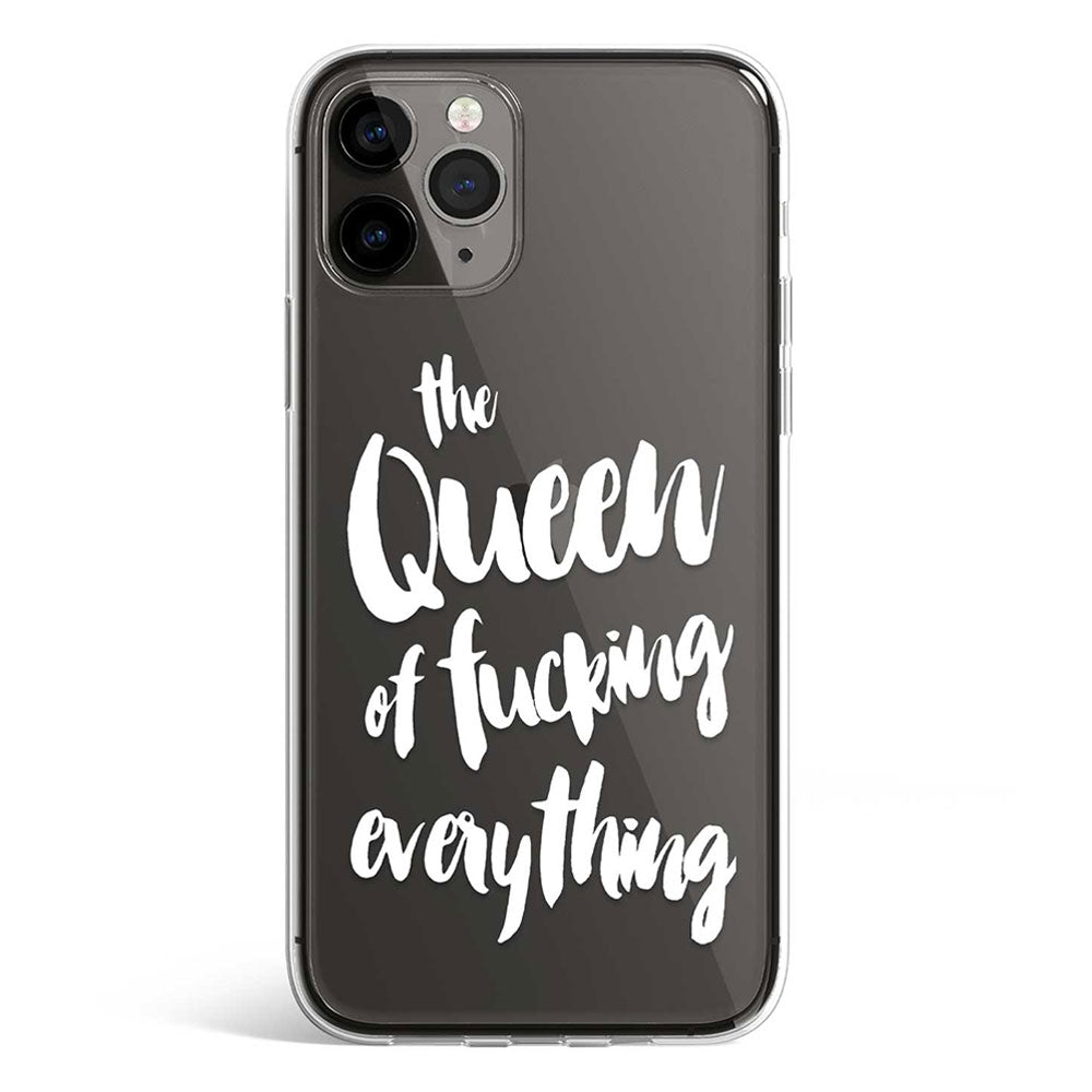 Queen of everything phone case with bold girl power crown typography, Gebly Egypt