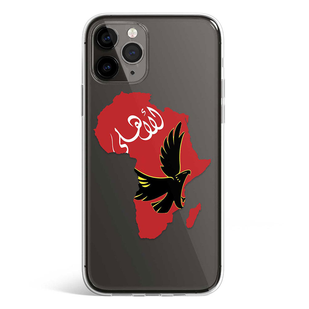TRANSPARENT AFRICA YA AHLY phone cover available in iPhone, Samsung, Huawei, Oppo and Xiaomi covers. 
Choose your mobile model and buy now. 
