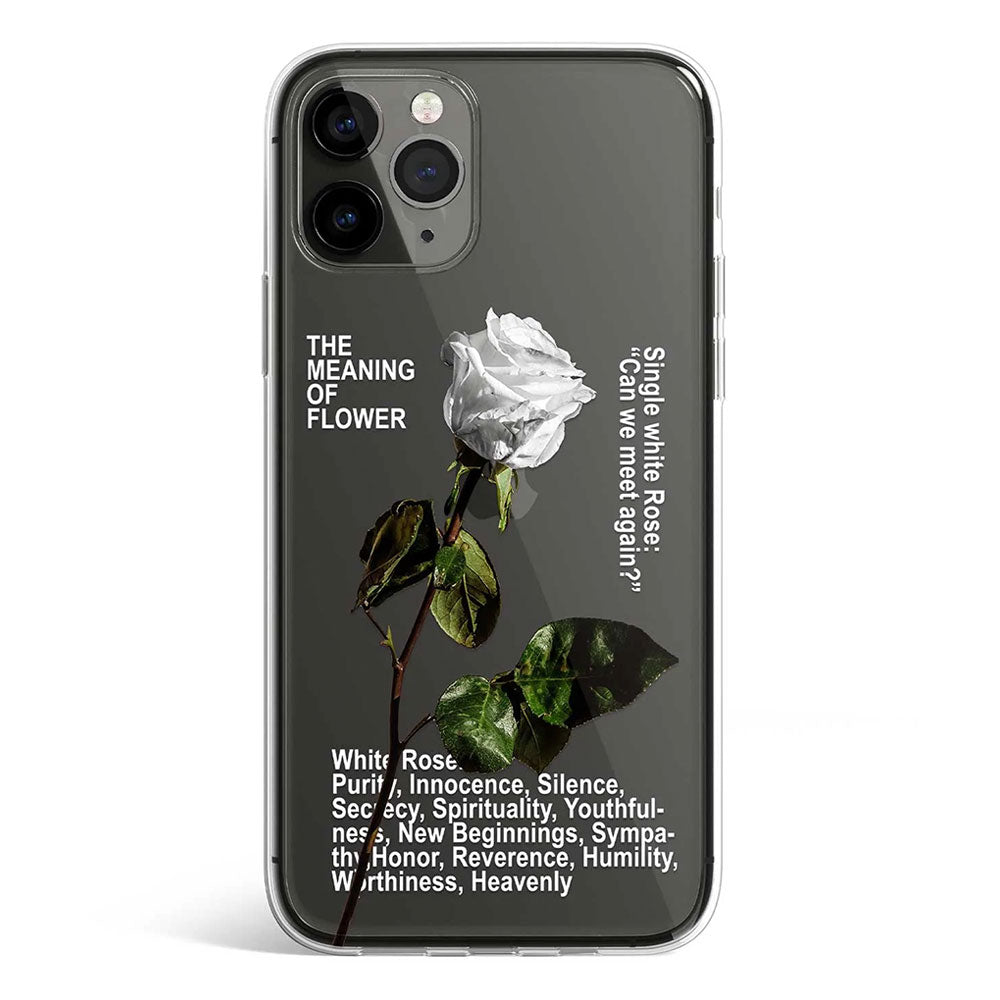 White Rose phone cover available in iPhone, Samsung, Huawei, Oppo and Xiaomi covers. 
Choose your mobile model and buy now. 
