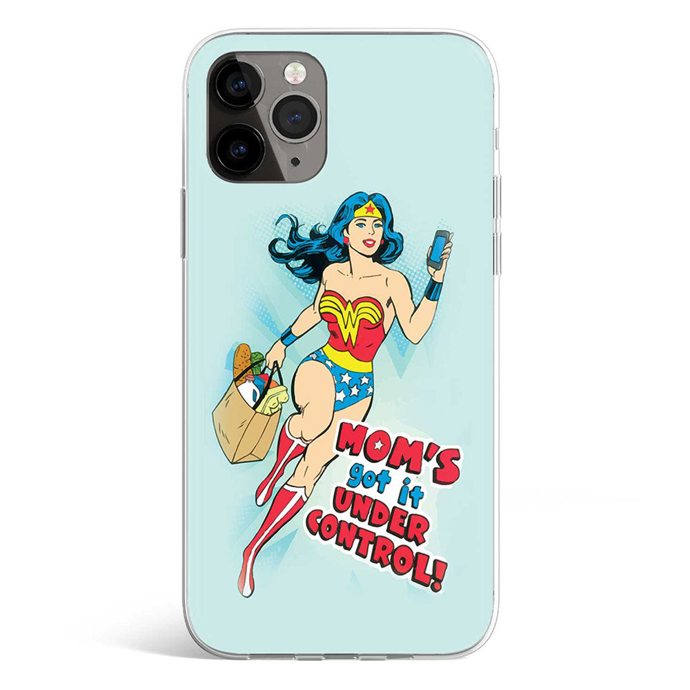WONDER MOM phone cover available in iPhone, Samsung, Huawei, Oppo and Xiaomi covers. 
Choose your mobile model and buy now. 
