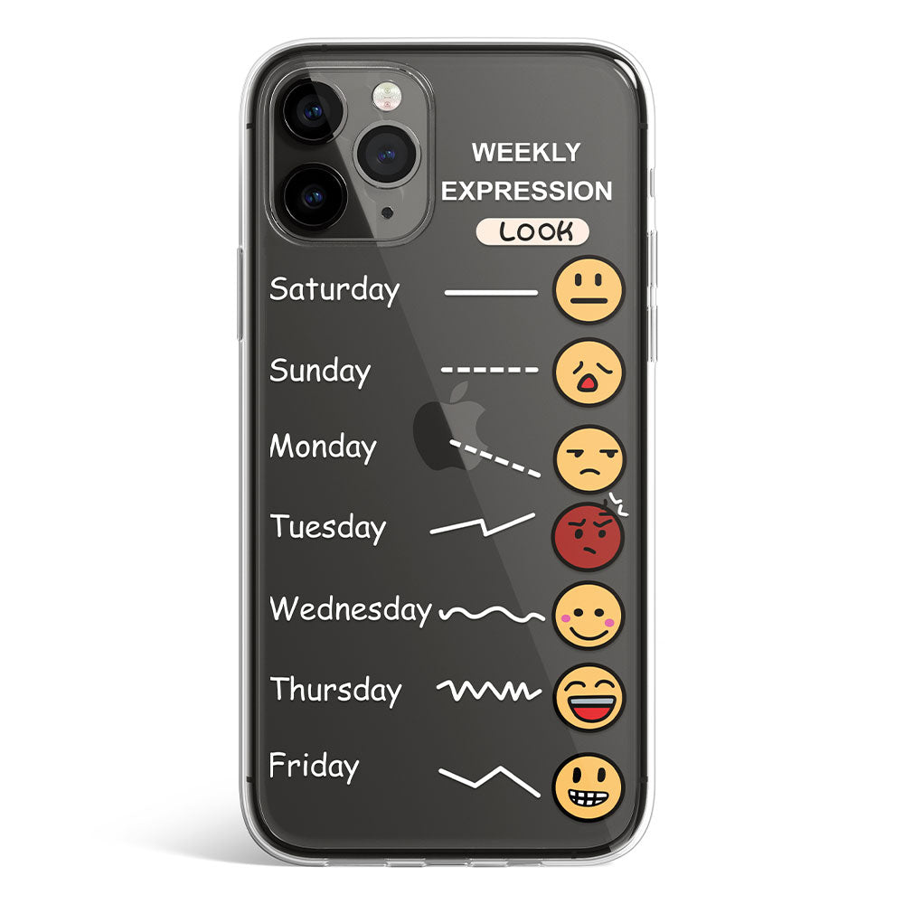Weekly expressions look phone cover available in iPhone, Samsung, Huawei, Oppo and Xiaomi covers. Choose your mobile model and buy now.