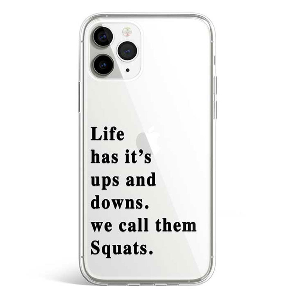 Squats phone cover in black available in iPhone, Samsung, Huawei, Oppo and Xiaomi covers. Choose your mobile model and buy now. 
